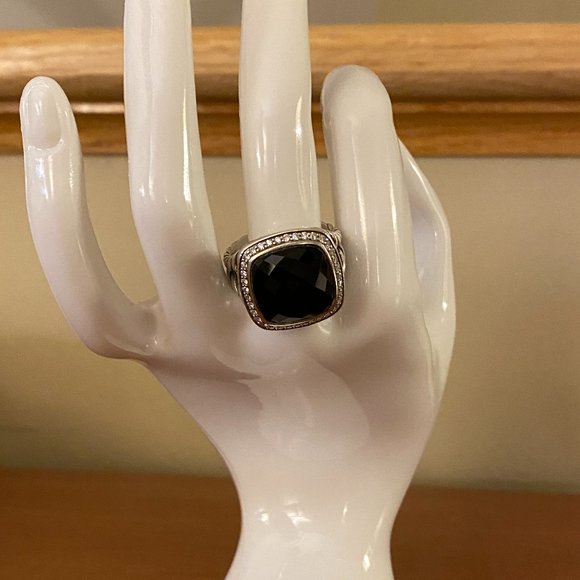 David Yurman Albion Ring-Black Onyx with Diamonds - Picture 15 of 16